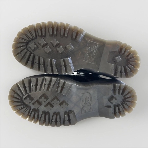 Docs Dr. Martens Sinclair Patent Leather Leopard Emboss Platform Chunky Boots 6 - Picture 7 of 8